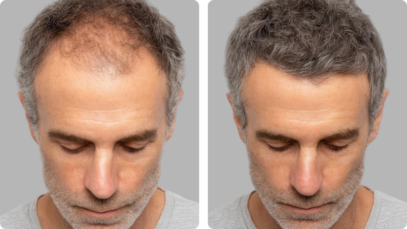 Hair Restoration and Transplantation before result